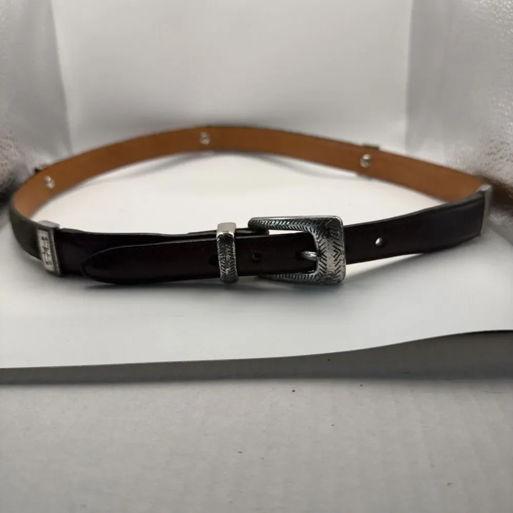 Brighton Men's Leather Belt 04800 Multi Color Band Silver Tone 34 ?Cowhide